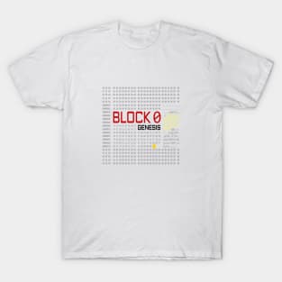 First Genesis Block for Bitcoin Blockchain Technology T-Shirt